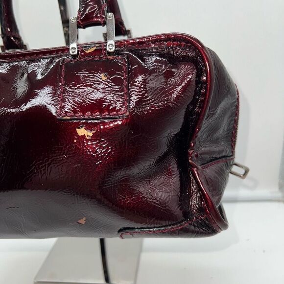 LOEWE Amazona 28 Burgundy Patent Leather Handbag (minor callouts in pics) - Picture 9 of 16